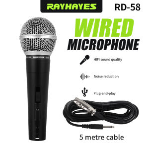 RAYHAYES Karaoke Microphone Dynamic Wired Microphone with 2.5 meter Cable for Videoke Karaoke Christmas Gift