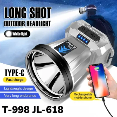 T-998 Senter Kepala Headlamp Lampu Sensor Gerak Super Terang 300 500W Outdoor Camping Berburu Hiking USB Rechargeable Waterproof