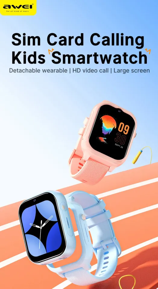 Ship in 24H】Awei H29 Smartwatch for Kids Girls 4G Video Call