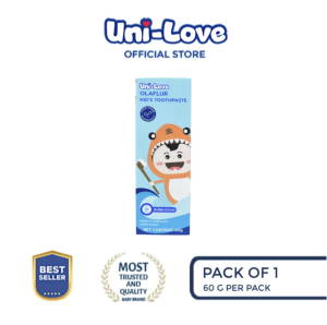 Uni-Love Olaflur Kids Toothpaste (3+ Years Old) (Bubblegum) 60g Pack of 1