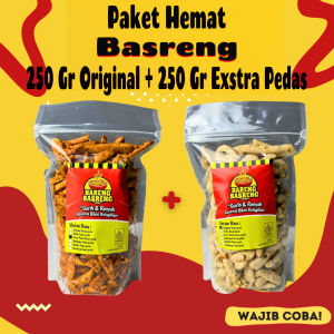 (Buy 1 Get 1) Beli 1 Gratis 1 basreng Original 250 Gram + Basreng Xtra Pedas 250 Gram / keripik kerupuk camilan jajanan snack basreng
