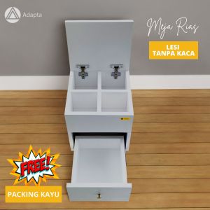 Adapta - Meja Rias Lesehan dengan Laci Tanpa Kaca - Meja Rias Mini Lesehan Minimalis