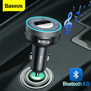 Bộ Điều Biến Máy Phát FM Baseus Máy Nghe Nhạc Mp3 Radio Aux Tự Động Sạc Nhanh USB Không Dây Bluetooth 5.0 2.4A Cho Xe 12V-24V