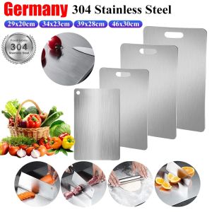 Thickened 304 Stainless Steel Cutting Boards for Kitchen Double Sided Chopping Board Anti-mould Board Kitchen Accessories