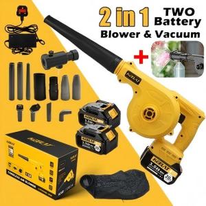 KEELAT 6 Speed 5000W Cordless Blower 20V Electric Cordless Vacuum Blower Leaf blower Powerful Wind Blower Dust remover Industry Air Blower Clearing Collector Sweeper  Outdoor Garden Tools Set