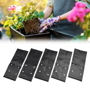 【YF Elife】 100 Pack Black PE Plant Grow Bags Nursery Pots With Drainage Holes For Vegetables Flowers Container Growing 17x25cm 【New Arrival】