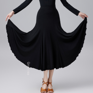 National Standard Modern Dance Half Skirt Ballroom Dance Skirt Casual Dance Two Wearing Waltz Performance Big Swing Skirt Womens Half Skirt