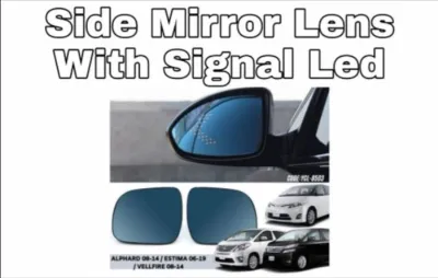 Honda Civic Fc Crv Hrv City Jazz Blue Side Mirror With Signal Led Anti Glare