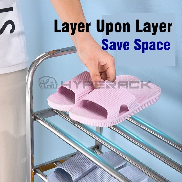 HYPERACK ™️[Ready Stock] Rak Kasut Stainless Steel Rack Shoe Rack Shoe ...