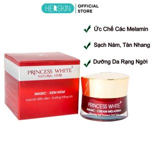 Bộ Kem Mờ Nám MAGIC PRINCESS WHITE 20GR + SERUM 3IN1 PRINCESS WHITE 40ML Mờ Nám Dưỡng Sáng Da Ngừa Lão Hóa Da