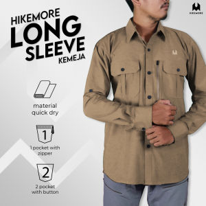 Kemeja Pria Lapangan Quick Dry Hikemore Long Sleeve Terbaru