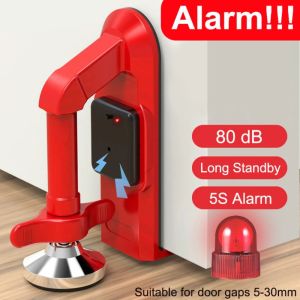 TAQ57 ปรับได้ปรับได้ ที่กั้นประตูกันขโมย การป้องกันส่วนบุคคล ป้องกันการโจรกรรมป้องกัน อุปกรณ์พยุงล็อคประตู ทนทานสำหรับงานหนัก ถอดออกได้ Jammer ประตูกันลื่น การรักษาความปลอดภัยภายในบ้าน