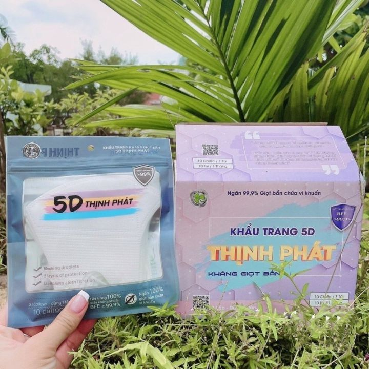 CHÍNH HÃNG ĐỦ 10 MÀU Khẩu Trang 5D THỊNH PHÁT Nhiều Màu Mới Lạ, Vải ...