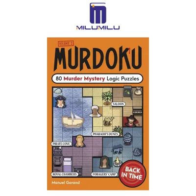Murdoku Volume 2: Back in Time: 80 Murder Mystery Logic Puzzles Paperback by Manuel Garand Original English books