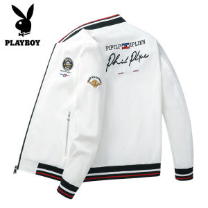 ชุดเสื้อโค้ทเพลย์บอยผู้ชายฤดูใบไม้ร่วงและฤดูหนาวฉบับภาษาเกาหลี เสื้อลำลองเทรนด์วัยรูปหน้าแจ็กเก็ตเครื่องแบบเบสบอลแบรนด์เสื้อแจ็คเก็ตแห่งชาติ