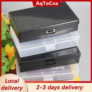 [COD] AqToCna Ship within 24 hours Transparent Plastic Storage Box Rectangle Organizer Stickers Box Desktop Container Snap Dustproof Durable Jewelry Storage Case