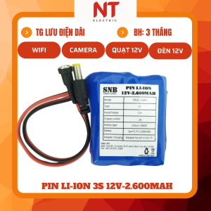 Khối pin 3S 12V- 2.600mAh Pin li-ion 18650 mới 100% BH 3 tháng