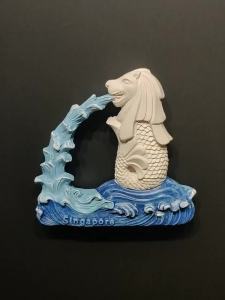 Singapore Landmark Merlion Park Travel Souvenir Creative 3D Merlion Decoration Magnetic Fridge Magnet