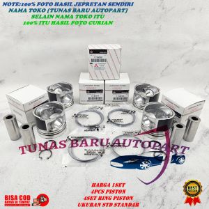 PISTON + SEHER RING PISTON STD STANDAR MITSUBISHI TRITON 2.5 OLD LAMA 2014 KEBAWAH