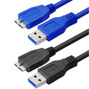 2 cái/gói siêu nhanh USB3.0 cáp dữ liệu USB một để USB 5pin dây sạc cho điện thoại máy tính bảng ổ đĩa ngoài 1m dài