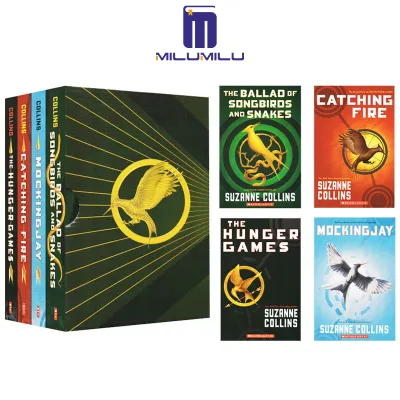 The Hunger Games 4-Book Paperback Box Set (the Hunger Games Catching Fire Mockingjay the Ballad of Songbirds and Snakes) Paperback Original English books