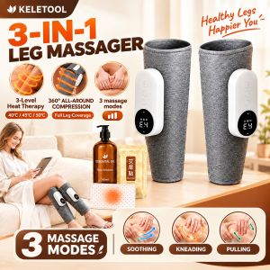 360° Air Pressure Calf Massager 3 Mode Pressotherapy Wireless Feet Leg Massage Leg Vibration Pain Relief Foot Massager Blood Circulation Relieve