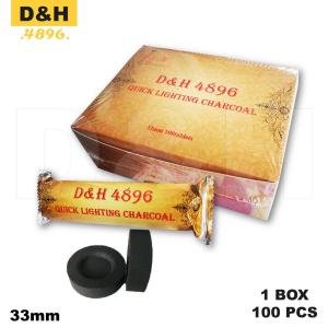 Premium Instant Quick Lighting (33mm) Quick Lighting Charcoal/ Charcoal /Arang / Bakhoor charcoal instant light/Charcoal/Bakhoor/Bukhur/Bukhoor / 火炭 1box 100pcs