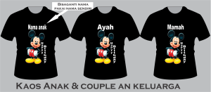 kaos coupel keluarga (cotton combed)