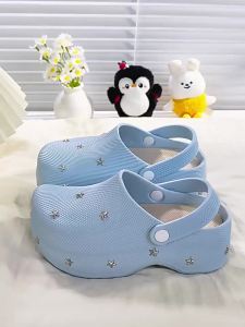 [Free Shipping] 2026 New 6Cm Thick-Soled Closed-Toe Sandals For Women Featuring Anti-Slip Odor-Resistant And Breathable Designs Including Star-Patterned Sandals
