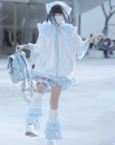 Subculture Water Color Plaid Patchwork Short Sleeve Loose Jacket and Shorts Wide Leg Warmer Women Y2k Casual Sports Set Outifits2026