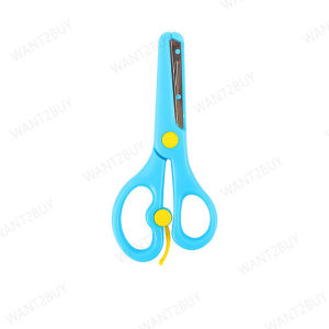 UMI (1 Piece) Preschool Training Scissors Child-Safe Handmade Kids Art Craft Safety Scissors Round Tips Kanak Gunting