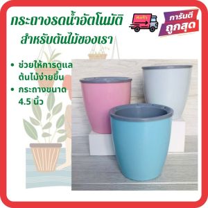 🚚ส่งเร็ว 🌻 กระถางต้นไม้สองชัน 4.5 นิ้ว รดน้ำเอง อัตโนมัติ ไม่ต้องรดน้ำได้ กระถางพลาสติก กระถางปลูกผัก มอนสเตอร่า กระถางไฮโดรโปนิกส์