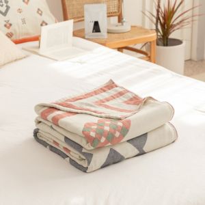 Chăn Khăn gạc 4 lớp vải bông Bohemia Chăn mùa hè Tấm bọc giường Chăn điều hòa thoáng khí