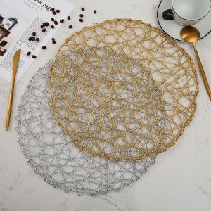 ANHEY 38cm Rural Table Decoration Woven Dining Mat Placemat Coaster Cup Pads Dinnerware