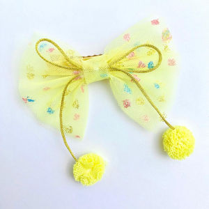 Jepit Rambut Anak Pita Motif Rumbai Bola Bola Jepitan Rambut Korea Lucu Motif Gantungan Pompom PTT