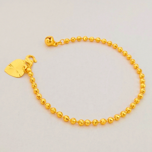 Bracelet Rantai Tangan Boba Emas 916 Dewasa & Budak Rantai Tangan Boba MixGold/Boba Love Rantai Tangan Bola