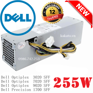 Nguồn Dell OptiPlex SFF 255W Chính Hãng (Model: AC255ES-00 HU255AS-00 DPS-255LB) - Chuẩn 8-Pin + 4-Pin - Dành Cho Dell OptiPlex 3020/7020/9020 Precision T1700 - Bảo Hành 12 Tháng (Bao Cháy Nổ Sét Đánh)