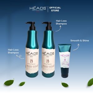HEADS Professional Duo Set Care Hair Restoration Kit: Anti-Dandruff & Split End Repair 1000ml