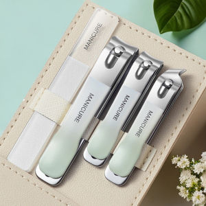 New Manicure Set Nail Clipper with Glass Nail File Set Women Personal Care Tools With Folded Bag COD