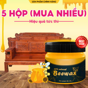 Sáp Ong Đánh Bóng Đồ Gỗ Sàn Gỗ BEEWAX 80gr Sáp Tự Nhiên Làm Mới Phục Hồi Màu Gỗ Bàn Ghế Tủ Cửa Gỗ