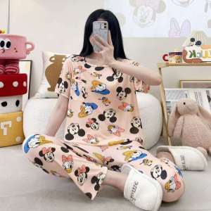 FannyFashion Trendy Printed Terno Pajama Sleepwear