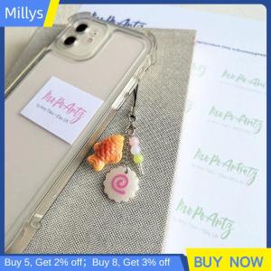 Millys Tinh Tế Cá Nhỏ Đính Cườm Điện Thoại Di Động Quyến Rũ Phổ Điện Thoại Di Động Chống Mất Dây Buộc Thời Trang Điện Thoại Trang Trí Ngắn Dây Đeo