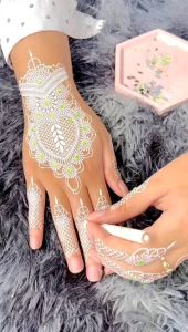 Henna Instan Motip J1126 Free Lem Kulit Free Gliter Free Manik-Manik 1 Pcs Bisa Kanan Kiri