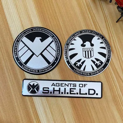 3D Aluminium Alloy Metal Trail Rated Round for AGENTS OF SHIELD Emblem Badge For Car Motorcycle Car Styling Stickers