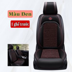 Bộ áo lót ghế ô tô xe hơi hạt gỗ cao cấp Libaiwang - Bọc ghế ô tô chóng nóng massage lưng chất liệu da và hạt gỗ cao cấp