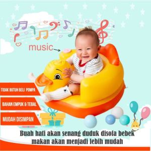 Sofa Angin Bayi Baby Chair Model Tiup Sofa Kursi Makan Bayi belajar duduk Dengan Music Musik