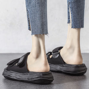 [Free Shipping] Thick-Soled One-Strap Sandals For Women Summer Outdoor Wear 2025 New Style Fashionable And Versatile With A Unique Design And Velcro Closure Casual Sandals