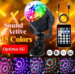 SG Seller 15-Colors Mini LED Disco Ball Sound Activated Disco Lights for Karaoke Music Restaurants Party Gathering and Multipurpose Decoration
