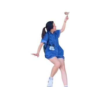Set jean áo sơ mi hình Mickey có túi kèm quần - Xưởng May LTM-ms-104