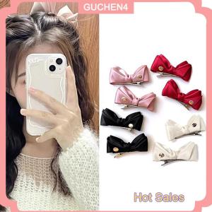 GUCHEN4🎀 2 cái kẹp tóc nơ thời trang cho phụ nữ kẹp tóc bên nơ cổ điển kẹp tóc cô gái dễ thương barrettes Phụ kiện tóc